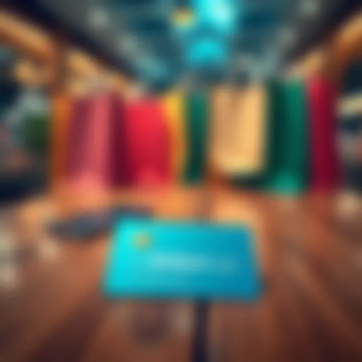 A BitMart Card placed on a wooden table with a smartphone and shopping bags in the background, symbolizing convenience in payment.