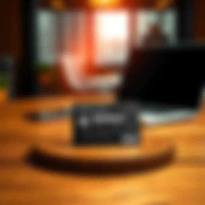 BitMart Card on a table A BitMart Card placed on a wooden table with a laptop and smartphone in the background, symbolizing modern financial transactions