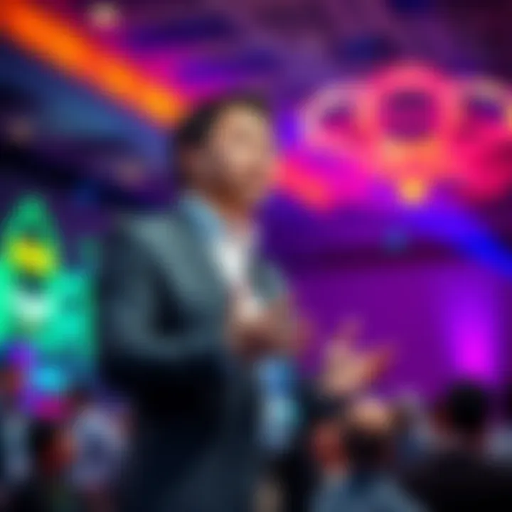 Nenter Chow, CEO of BitMart, presenting on stage at EthCC about SuperCycle insights