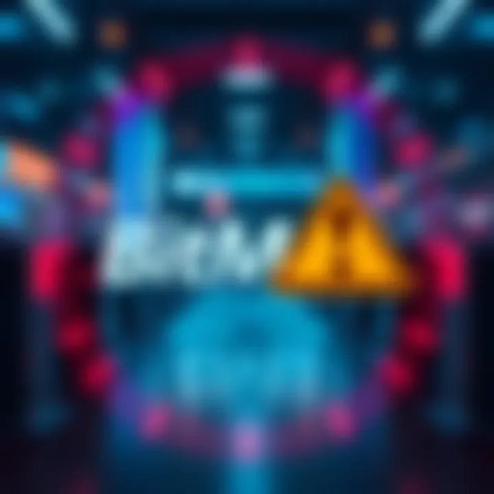 A visual representation of the BitMart logo with a warning sign indicating the delisting of CYC trading pairs.