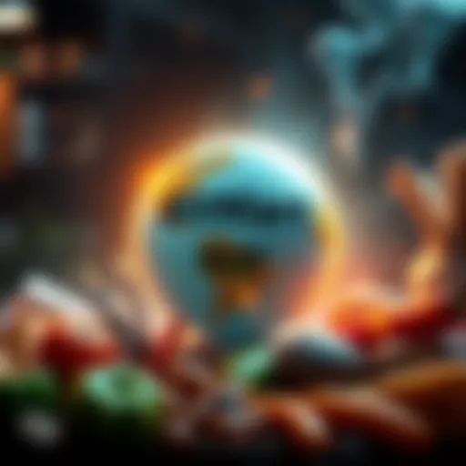 Graphic showing BitMart logo and the new token End Hunger ($EAT) with a globe and food items symbolizing hunger awareness