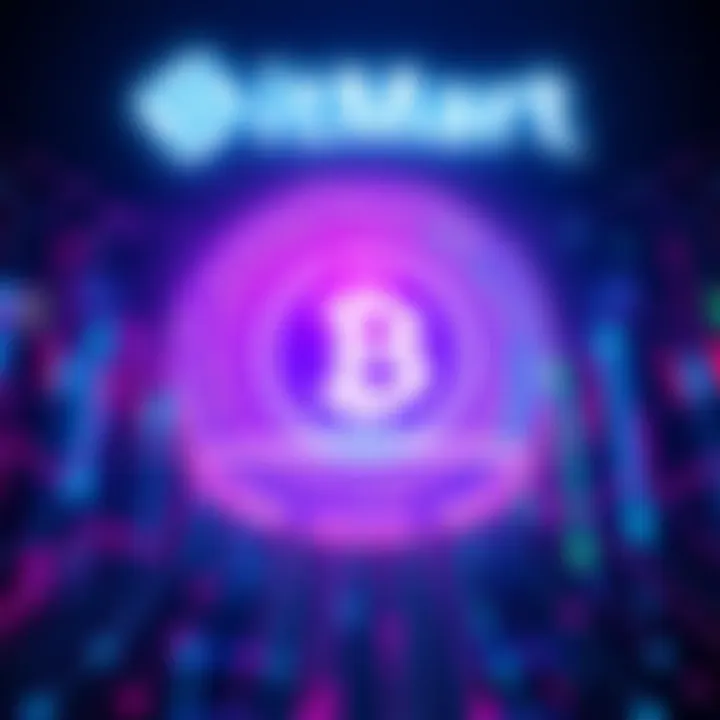 BitMart exchange announcing the listing of Life Coin with a digital display of cryptocurrency graphics