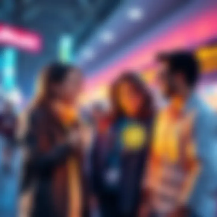 Graphic showing friends inviting each other with Bitcoin rewards