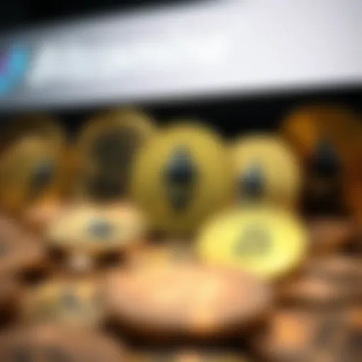 Bitmine's logo with Ethereum coins in the background, symbolizing their recent large purchase of ETH while facing a stock drop.