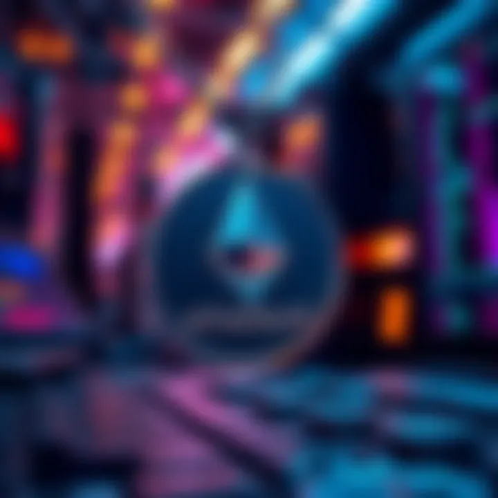 BitMine Ethereum Losses Visual representation of BitMine Immersion Technologies facing significant losses on Ethereum holdings, symbolized by a dropping Ethereum coin amidst a tech firm background.