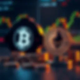 Bitmine logo and Ethereum logo with financial graphics in the background