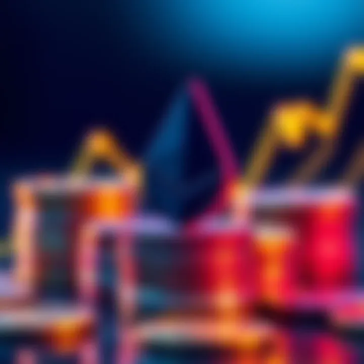 Bitmine logo with Ethereum coins stacked, showing significant investment in cryptocurrency.