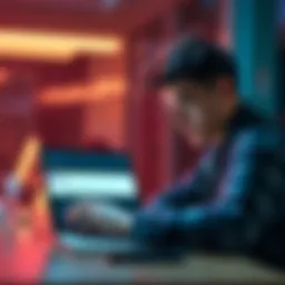 A person looking worried while checking their locked funds on a laptop, with an error message on the screen.