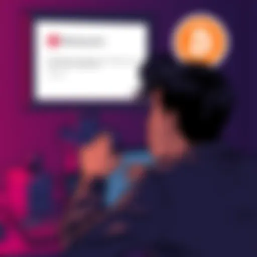 Illustration of a frustrated person looking at a computer screen showing an ACH transfer error message, with a Bitstamp logo in the corner.