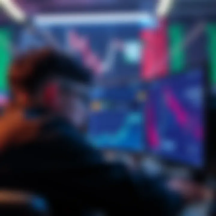A frustrated trader looking at a computer screen displaying Bitvavo's error message during a crypto market surge.