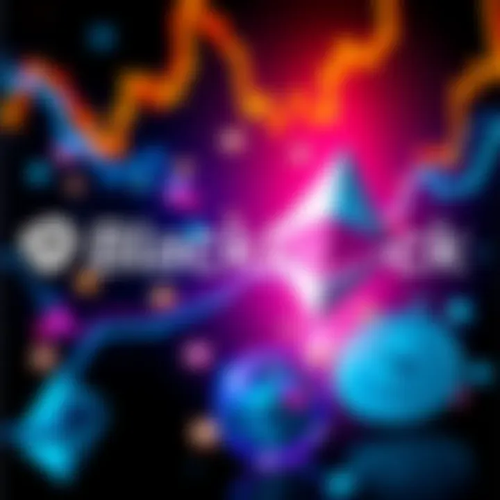 BlackRock and Ethereum Investment A graphic showing the BlackRock logo alongside Ethereum symbols, representing a potential investment shift in cryptocurrency.