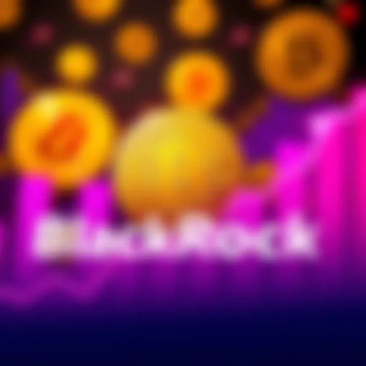 An illustration showing BlackRock's logo overlaid with Bitcoin symbols and a graph indicating growth, representing the new yield-generating Bitcoin ETF amendment.