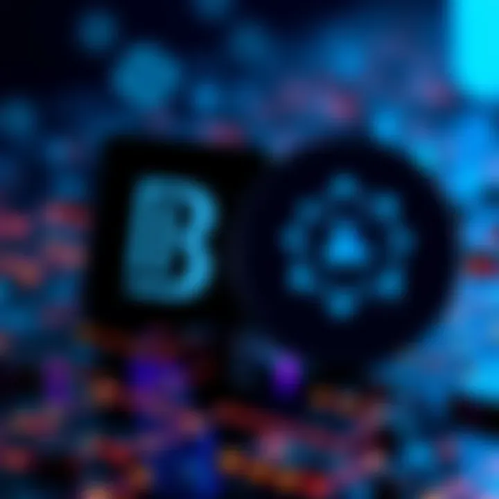 A graphic showing BlackRock's logo alongside Cardano's logo with symbols of blockchain technology in the background.