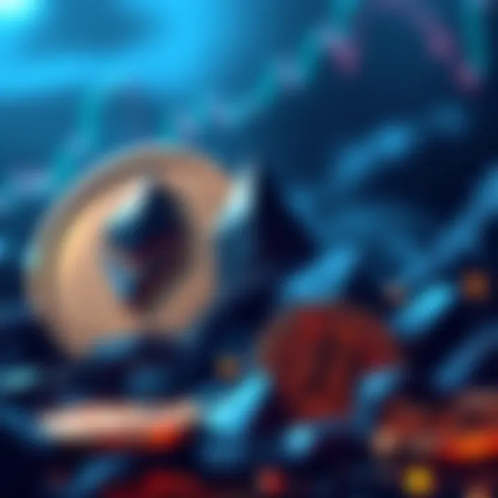 BlackRock logo with Ethereum and Bitcoin symbols in the background