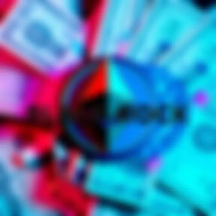 BLACKROCK logo with Ethereum symbol and dollar bills in the background