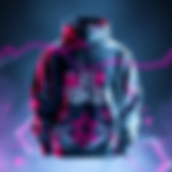 A creative hoodie designed by a 15-year-old artist featuring bleach patterns influenced by the band Sleep Token.