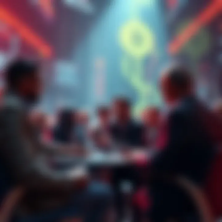 Validators and miners discussing on a forum about blockchain communication channels