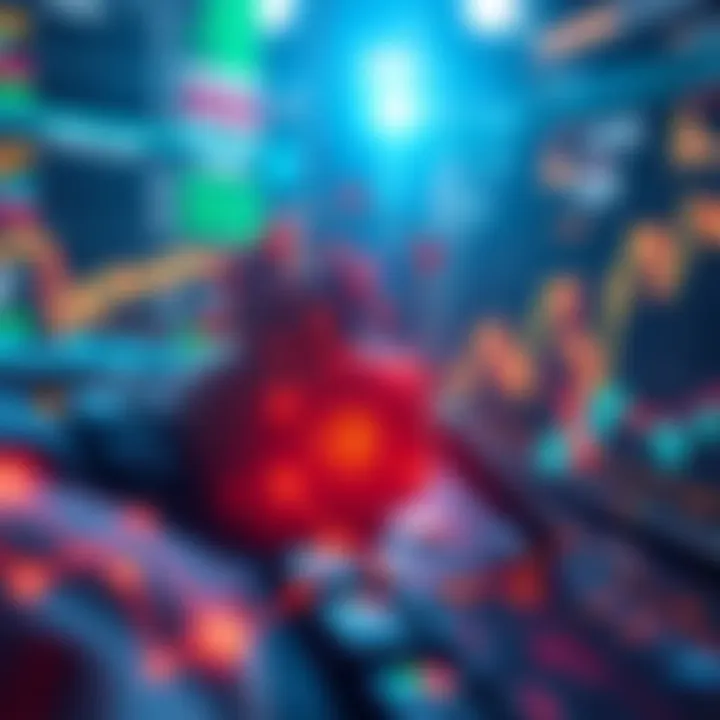 Blockchain Technology in Market Intelligence A digital representation of blockchain technology impacting market intelligence with trading graphs and data analysis visuals