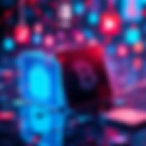 A visual representation of blockchain technology illustrated with social media icons, highlighting the gap between permanent solutions and transient online interactions.