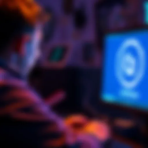 A person looking frustrated at their computer screen with a Coinbase logo, symbolizing account access issues.