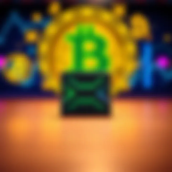 A Blockstream Jade Plus hardware wallet placed on a table with Bitcoin symbols in the background.