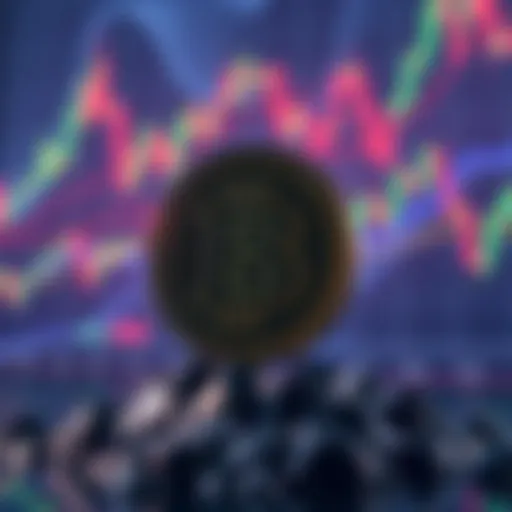 A graphic showing a rising BNB token symbol against a backdrop of financial charts, symbolizing stability amidst market uncertainty.