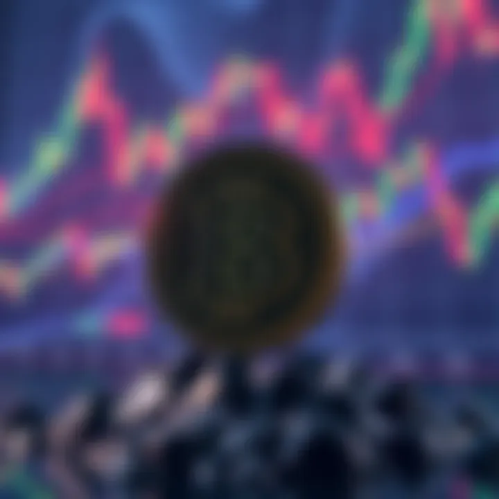 A graphic showing a rising BNB token symbol against a backdrop of financial charts, symbolizing stability amidst market uncertainty.