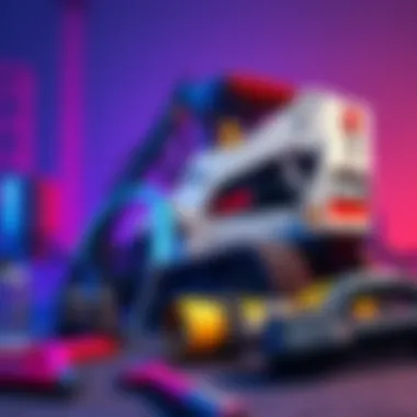 A Bobcat 300 miner with tools and repair parts nearby, showing support issues