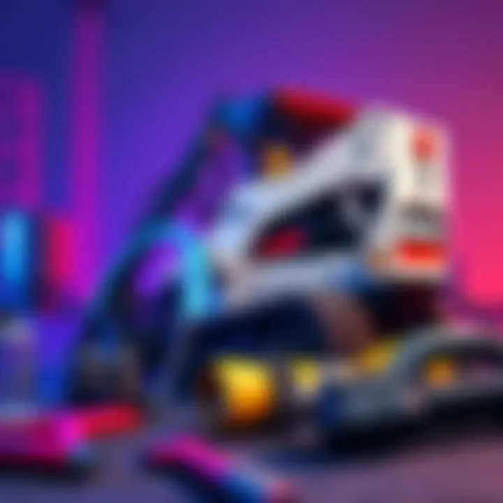 A Bobcat 300 miner with tools and repair parts nearby, showing support issues