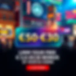 A vibrant graphic showcasing a €50 and €30 bonus with text indicating limited spots available for EU users.