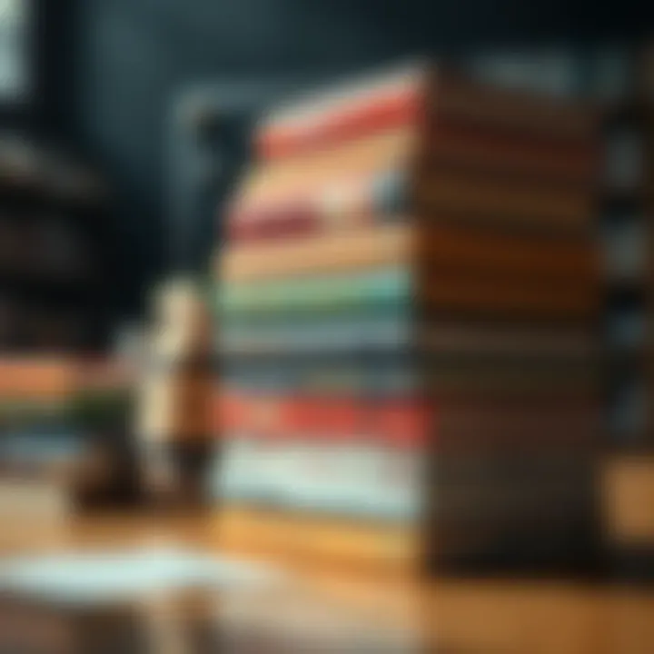 A stack of books focused on Bitcoin criticism, including titles that challenge common beliefs about cryptocurrency