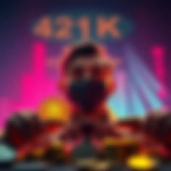 Borrowing from 401K for Bitcoin A person weighing options between a 401K fund and Bitcoin coins, representing financial decision-making.