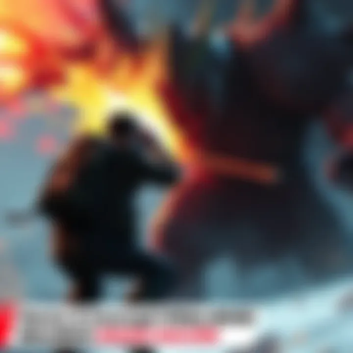 A game character facing a powerful boss that is overwhelming with damage output