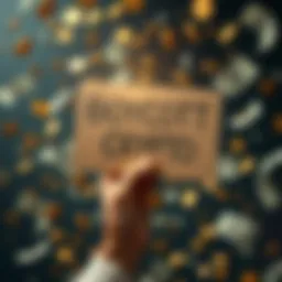 A hand holding a sign that says 'Boycott Crypto' with a background of falling coins and dollar bills, symbolizing financial loss.