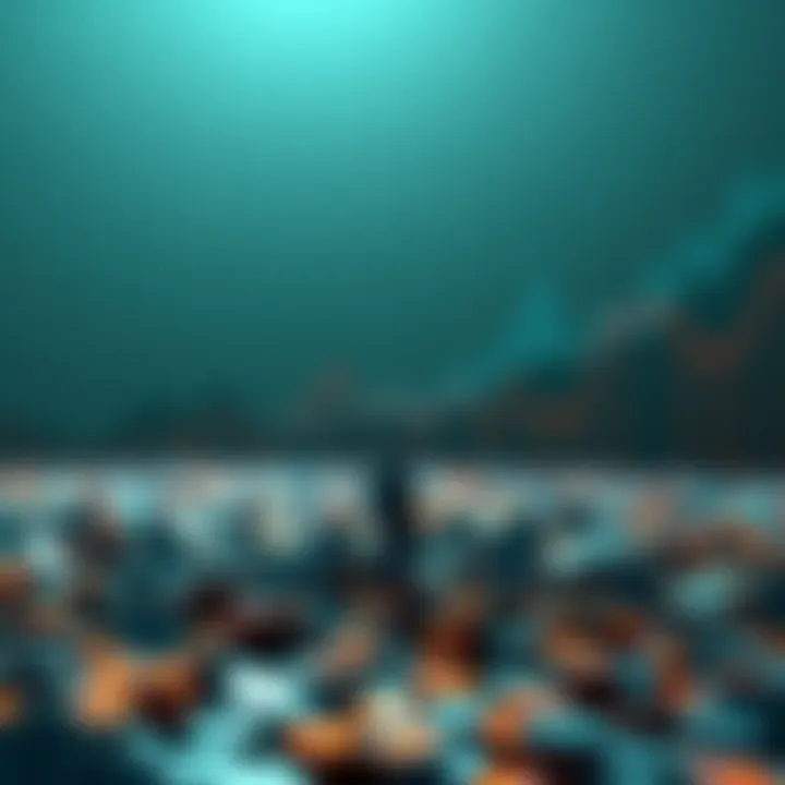 Brave Community in Decline A visual metaphor for fading digital engagement, featuring a lone figure symbolizing dwindling Brave browser users amidst a backdrop of muted graphs and tokens.