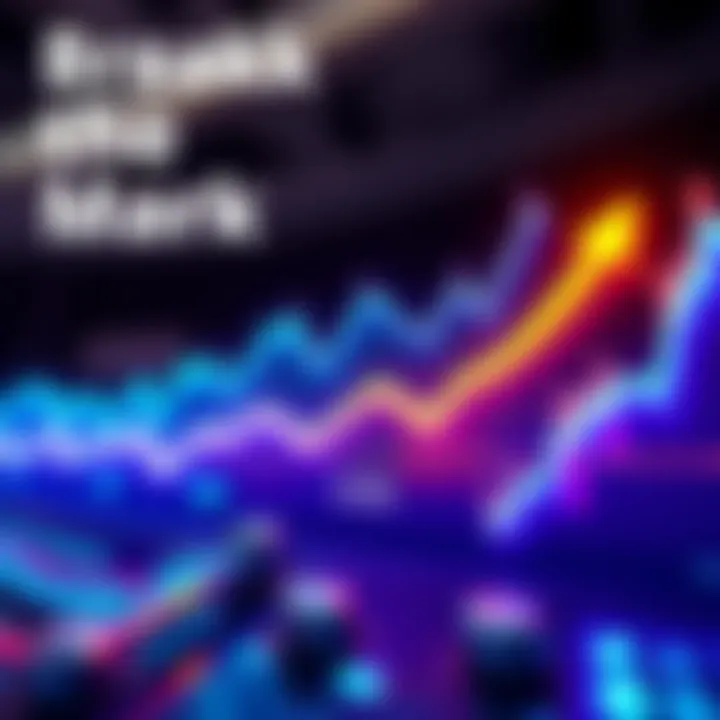 Breaking the Quarter Mark A graph showing a significant rise past the .25 cent mark, with an arrow indicating potential growth towards .50 cents, alongside investor discussions.