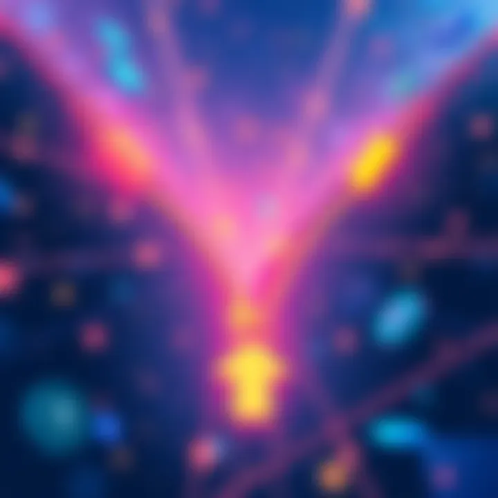 Illustration showing digital assets being transferred between different blockchain networks with arrows indicating movement