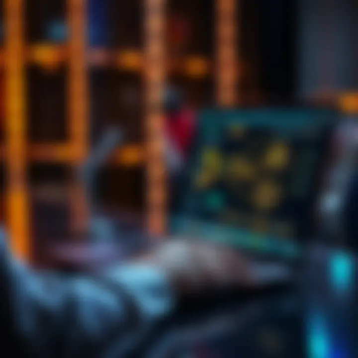 Bridging Crypto to Hyperliquid A person using a laptop to transfer cryptocurrency to Hyperliquid with a secure interface showing connections