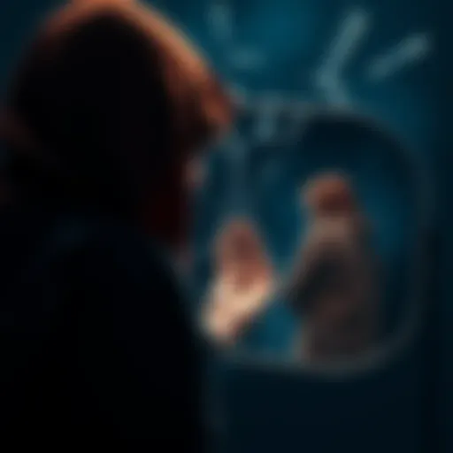Person holding a broken mirror A person looking at their reflection in a broken mirror, symbolizing the harsh truths of society