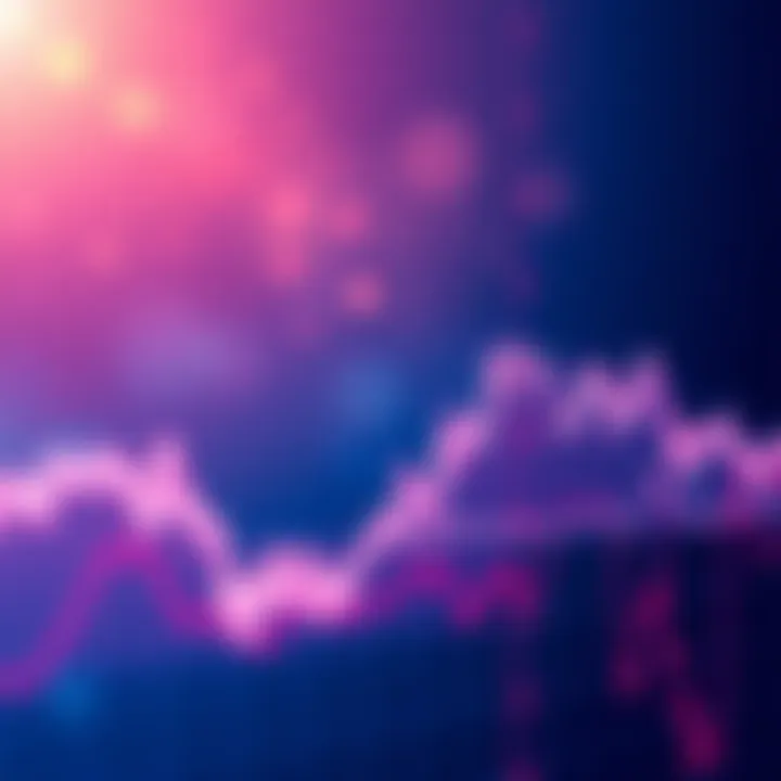 A graph showing a downward trend with a broken support line and recent data points falling below it.