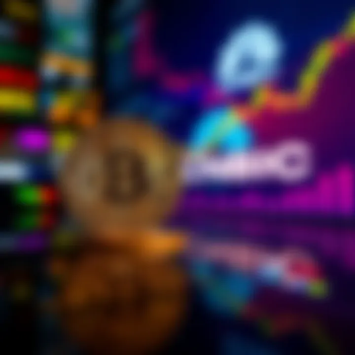 Graph depicting Bitcoin price increase with CNBC logo faded in the background