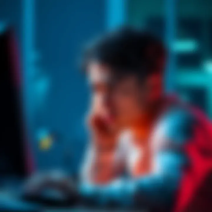 A person looking frustrated while checking their computer for updates on a BTC swap and KYC delays