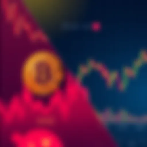 A chart showing the price fluctuations of Bitcoin and KAS with a sharp divide, highlighting recent volatility between the two.