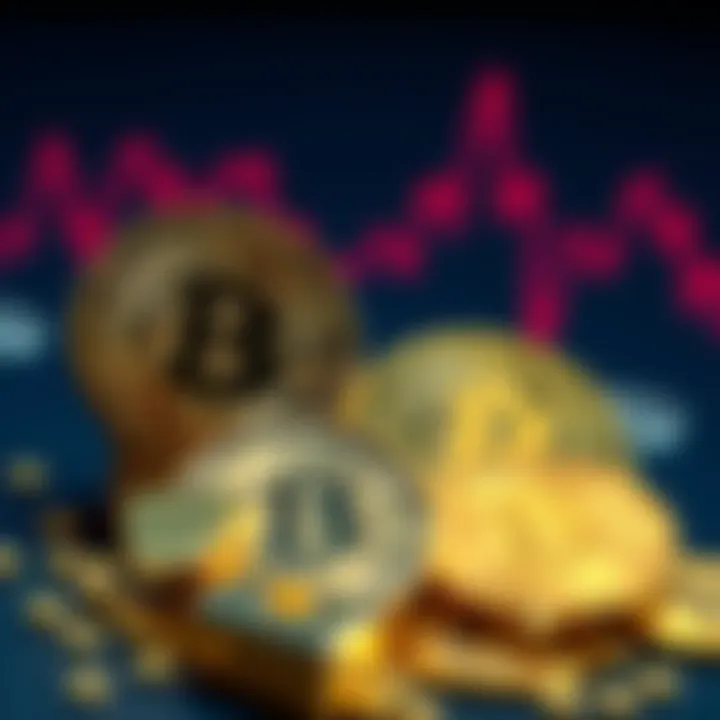 A visual comparison of Bitcoin and gold coins representing investment options