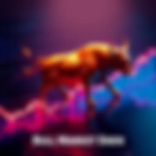 Bull Market Begins A graph showing a rising trend in the stock market with a bull icon symbolizing growth and optimism for investors in 2026.