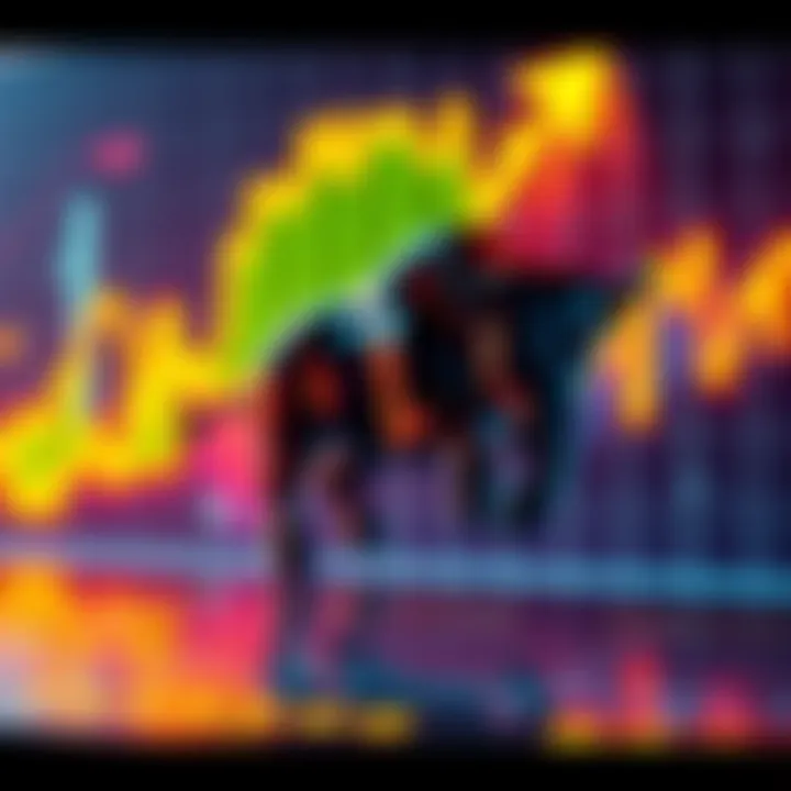 A graph showing an upward trend, with a bull icon representing market recovery.