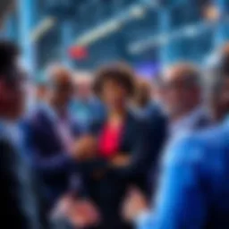 A group of diverse business leaders discussing strategies and innovations for success in 2026