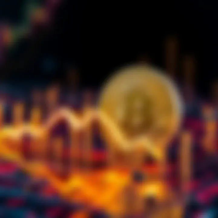 A digital representation of Buttcoin with a downward trend graph symbolizing diminishing returns on investment.