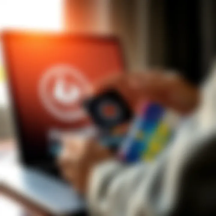 A person holding cash and a Paysafe card with a laptop displaying Monero logo