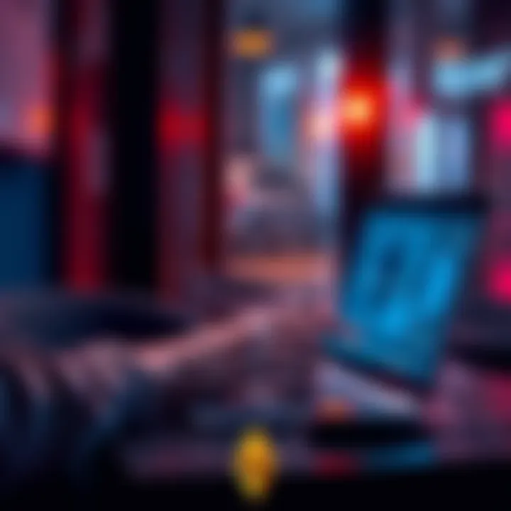 A person using a laptop to buy Monero securely with fiat currency.